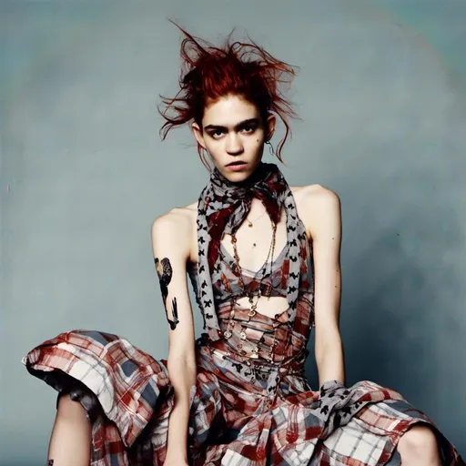 Prompt: <mymodel> in a vivienne westwood ad campaign