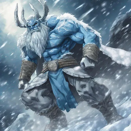 Prompt: Anime Frost Giant