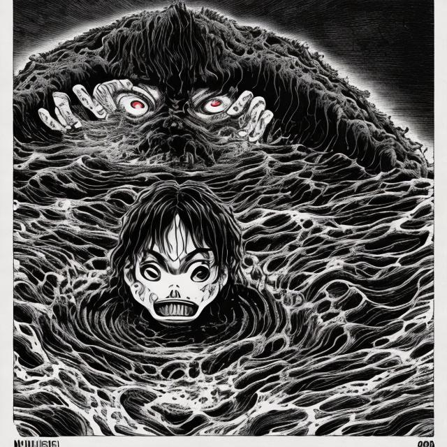 Prompt: junji ito, nietzsche, abyss, dread