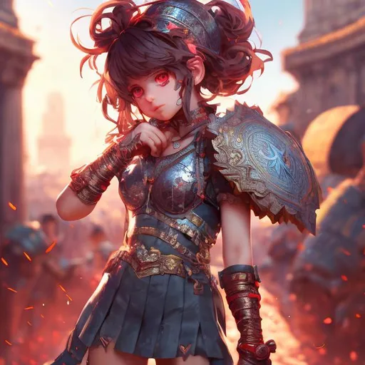 Prompt: full view, full body view, a portrait of a girl valorant character, cute composition, standing in a colosseum, stunning, vibrant, 8k resolution,  WLOP, dynamic lighting hyperdetailed intricately detailed Splash art Unreal Engine 5 volumetric lighting