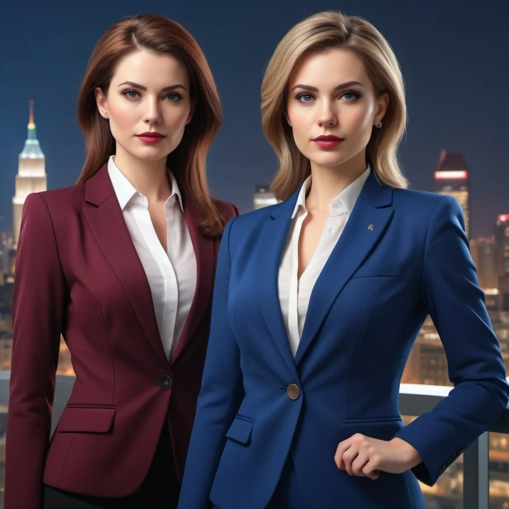 Prompt: two professional political women