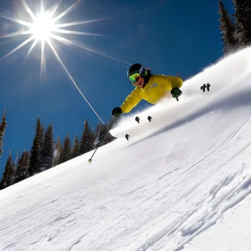 Prompt: video of a skier at snowbird
