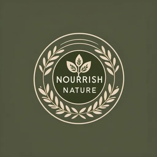 Prompt: A logo on Nourish Nature