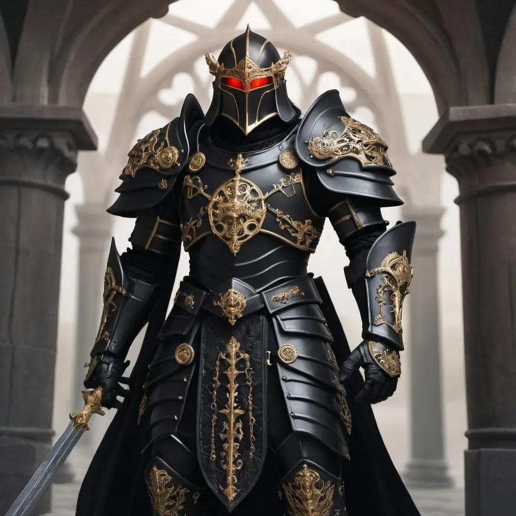 Prompt: Lord of Time In black armor