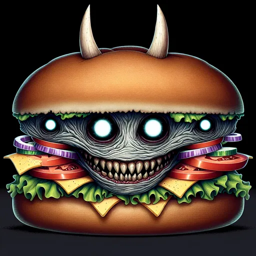 Prompt: herobrine burger