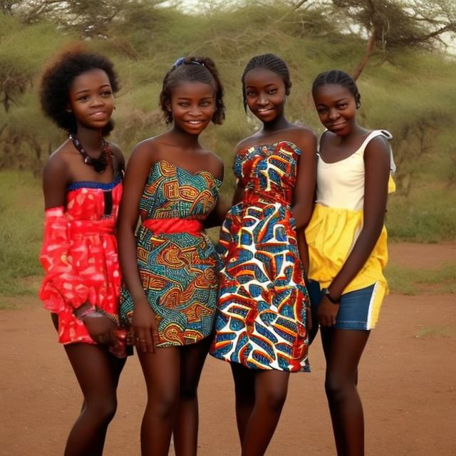 Prompt: Cute Africa teenagers 