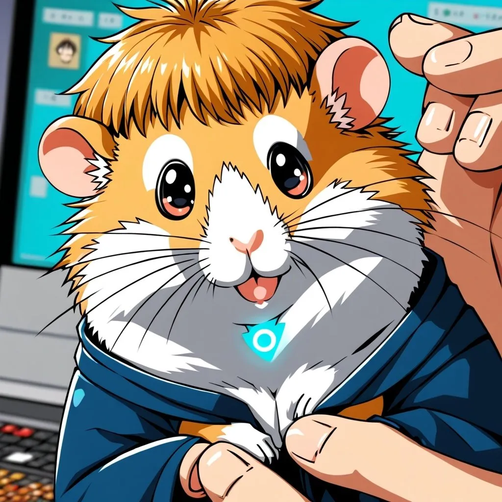 Prompt: anime, human boy
 , detailed,   hair, sli
, uincoin, hamster like 
very detailed