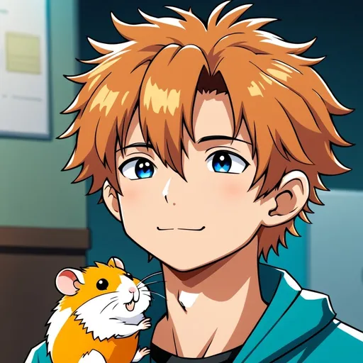 Prompt: anime, human boy
 , detailed,   hair, sli
, uincoin, hamster like 
very detailed