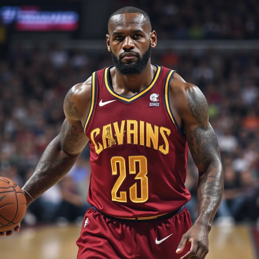 Prompt: lebron james being cool

