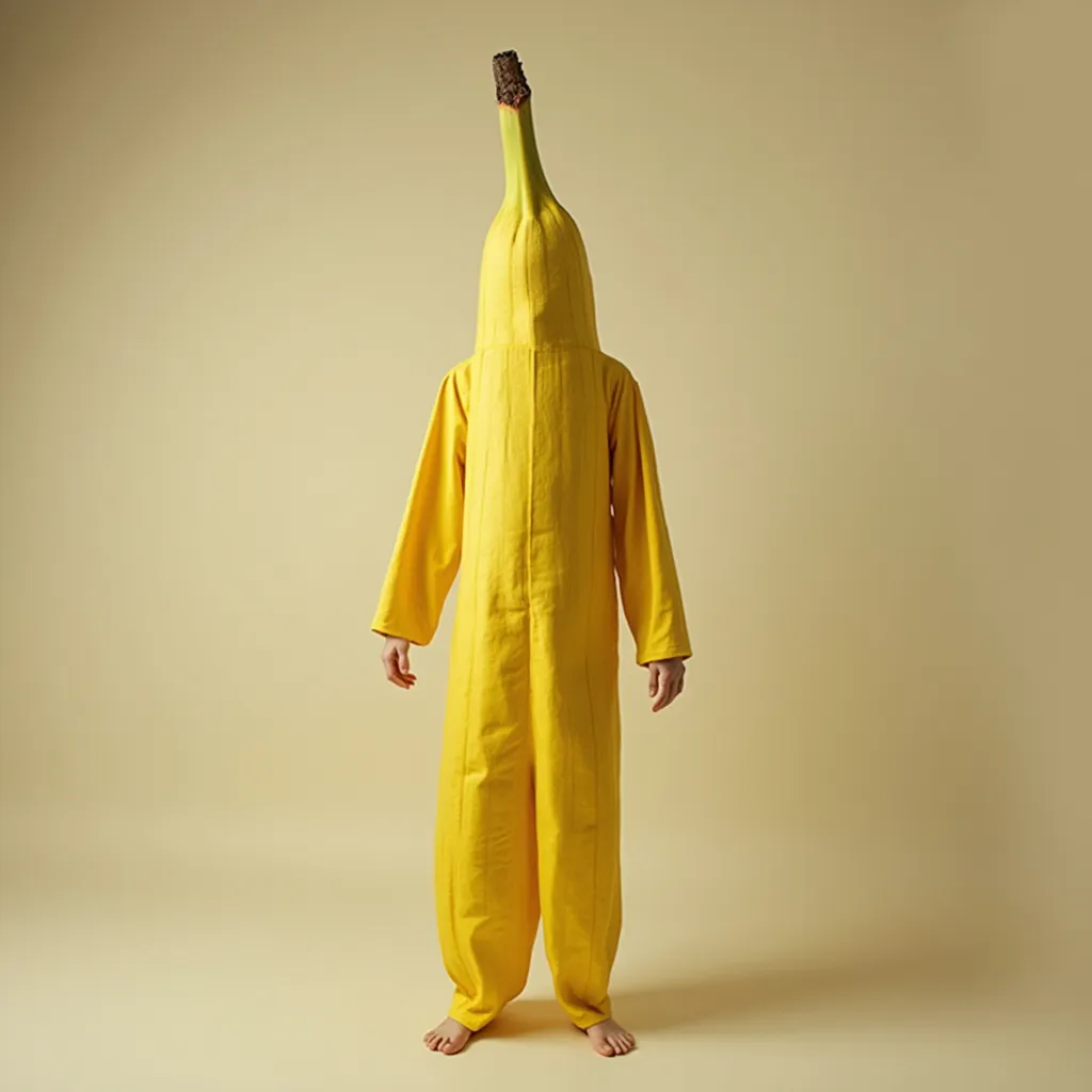 Prompt: Una persona che ha il corpo di una banana