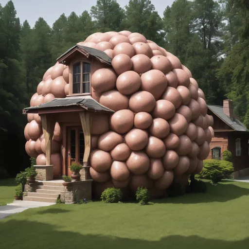 Prompt: House made of testicles
