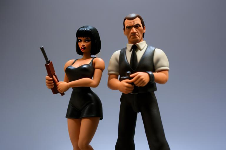 Prompt: Claymation Pulp Fiction 