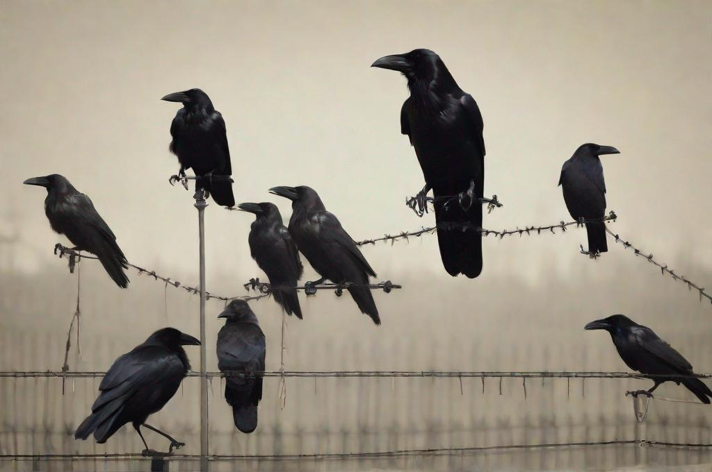 Prompt: Crow parliament 