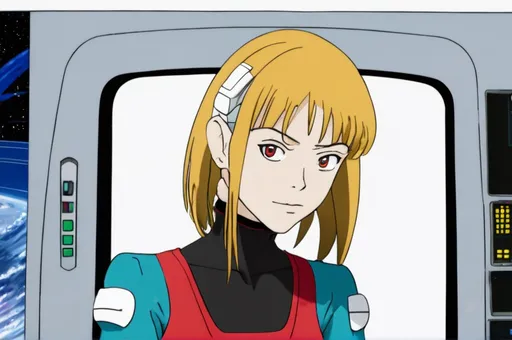 Prompt: Haruko from FLCL on Star Trek: the Next Generation 
