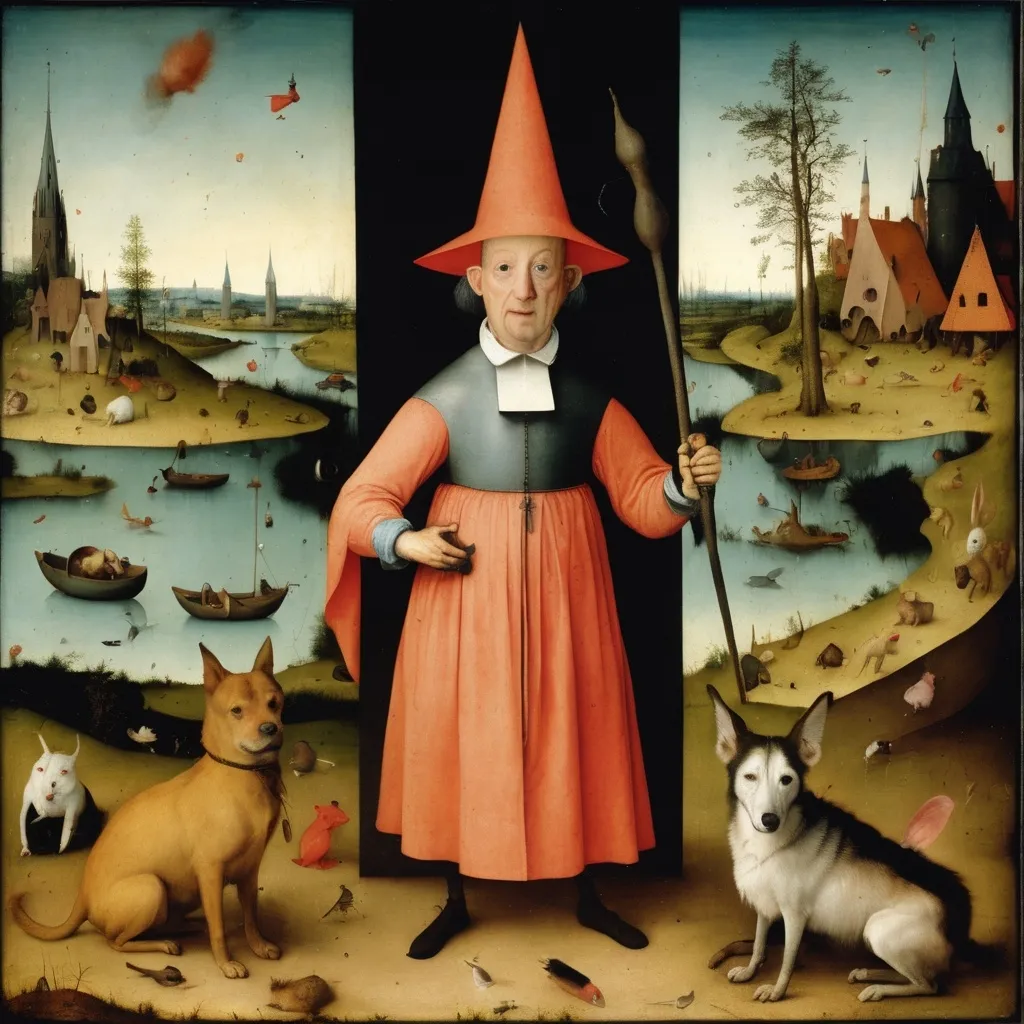 Prompt: Doug by Hieronymus Bosch 