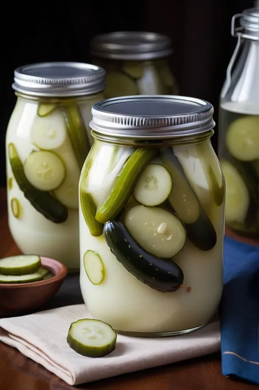 Prompt: Ceremonial milk pickles