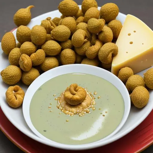 Prompt: Cheese nuts with weed sauce 