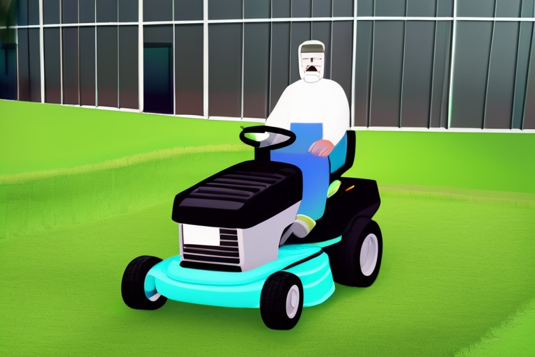 Prompt: Biblically accurate lawnmower 
