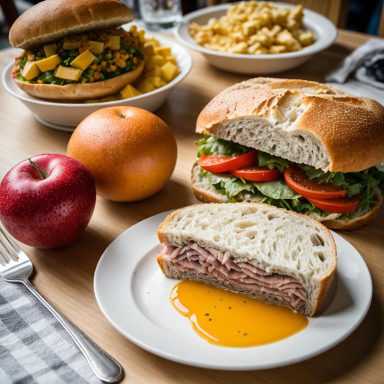 Prompt: Typical lunch on a Saturday in Gleiss, Kreuzeland