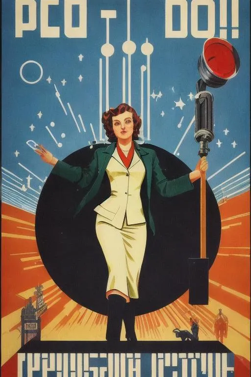 Prompt: Depression-era Soviet socialist realism propaganda poster, scientist, “Let’s decode  genomes for the public good!”, Mombi of Oz, ВПЕРЕД! ЗА НАШЕМУ ВРЕМЕНИ! Shocking, futuristic, 1942, 
«Пизда для всех!» propaganda ПОШЛИ!