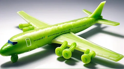 Prompt: Airplane made of celery 
