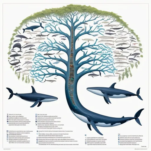 Prompt: Phylogenetic tree of whales 