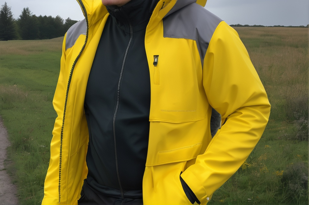 Prompt: Bright yellow lurpine jacket 