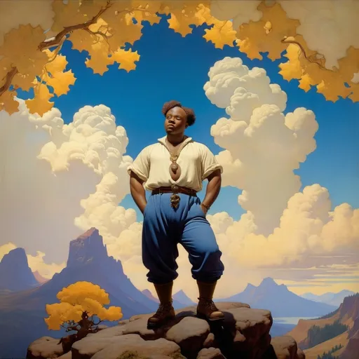 Prompt: Spheczmakulimn became maxfield parrish