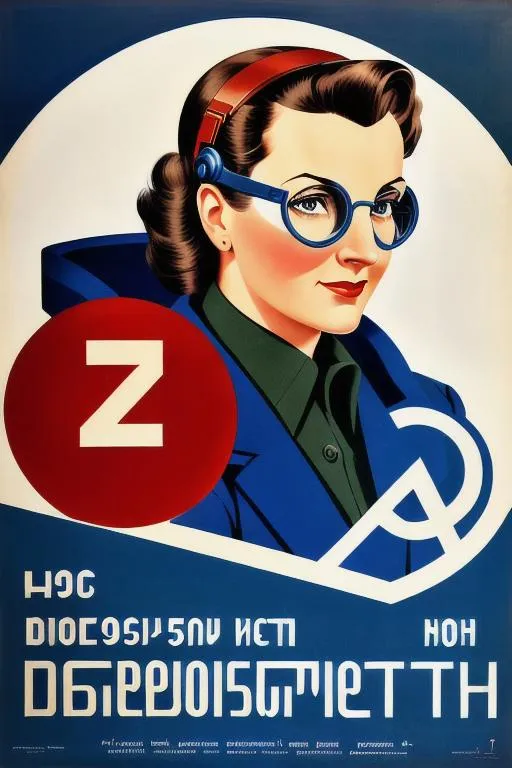 Prompt: Depression-era Soviet socialist realism propaganda poster, lady scientist, “Let’s decode  genomes for the public good!”, ВПЕРЕД! ЗА НАШЕМУ ВРЕМЕНИ! Shocking, futuristic, 1942, goggles, with all deliberate speed, minimalist, cement, angular, test tubes, scientific instruments, 
«Пизда для всех!» propaganda ПОШЛИ!