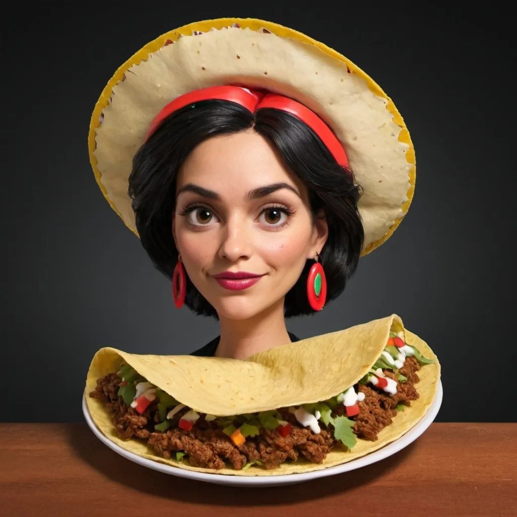 Prompt: Savory lady taco, if you know what I mean 