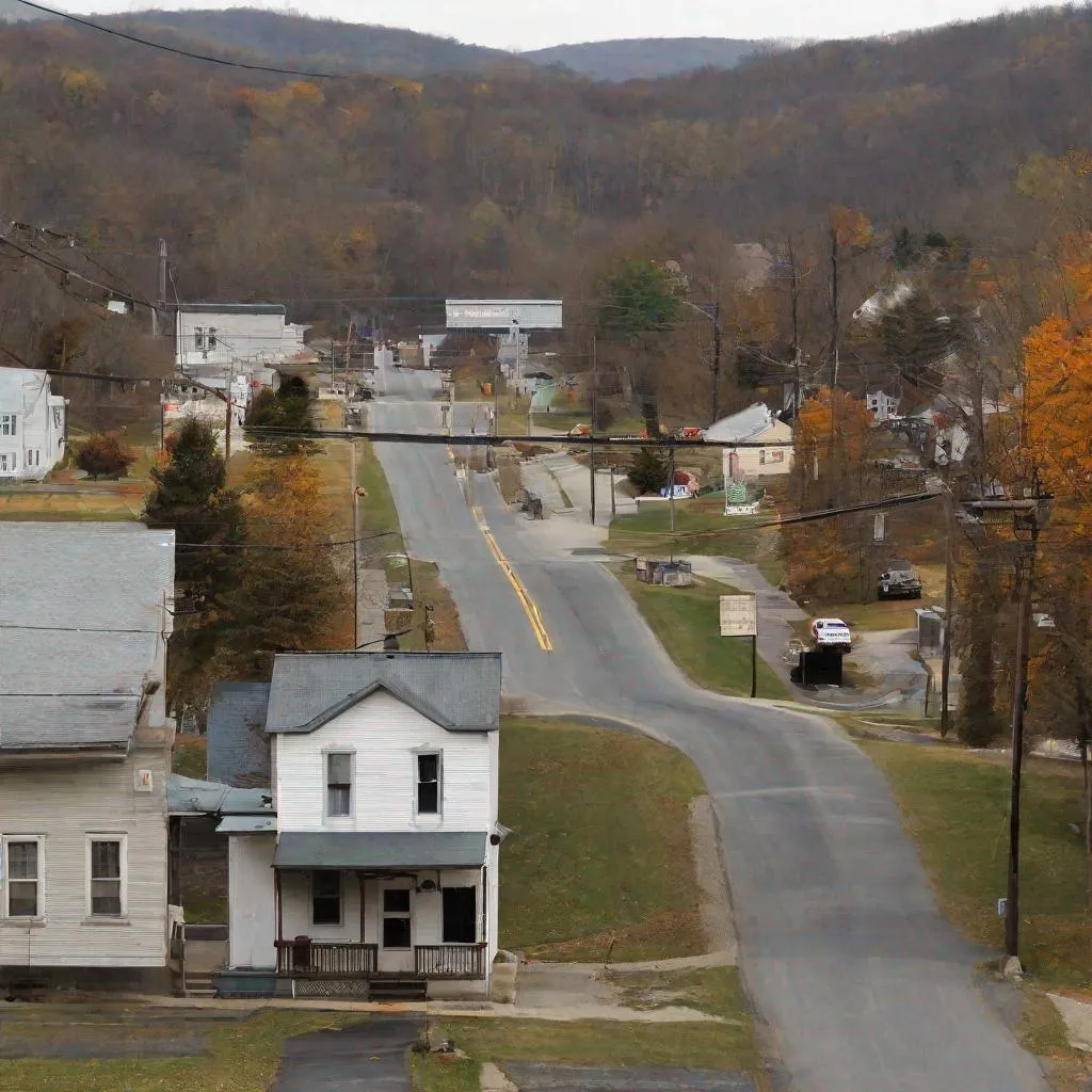 Prompt: The town of Clump, PA