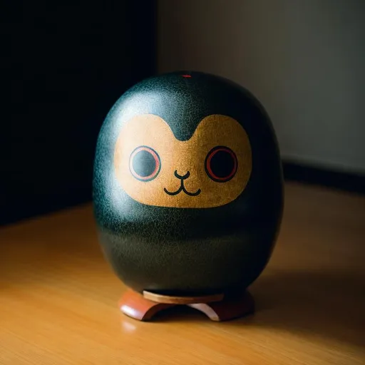 Prompt: Daruma with three eyes 