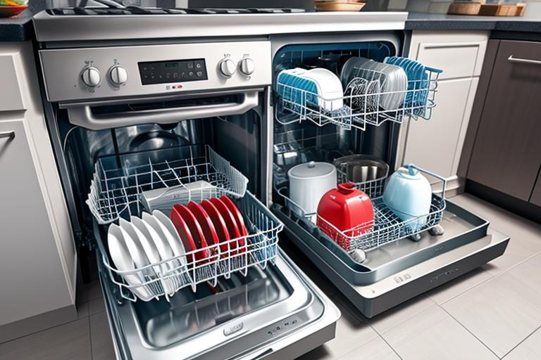 Prompt: dishwasher with a cooktop 