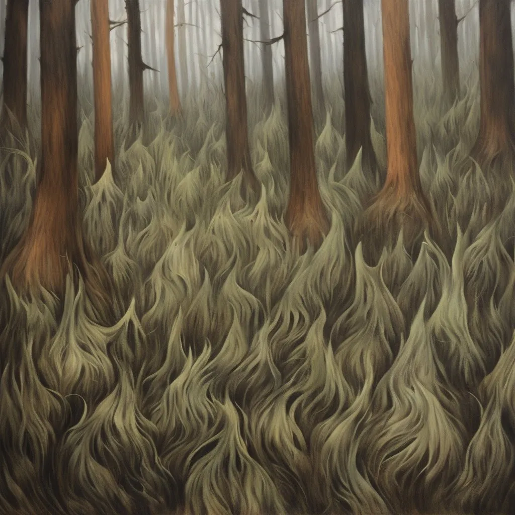 Prompt: Squalid forest of ears