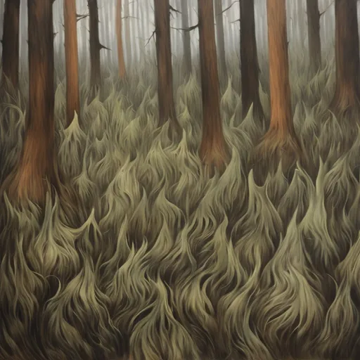 Prompt: Squalid forest of ears