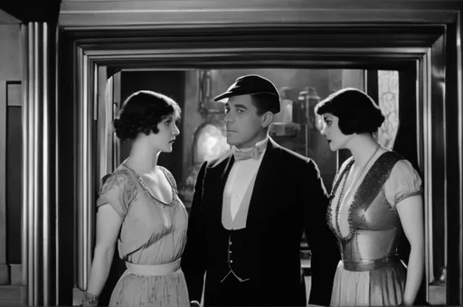 Prompt: The most famous scene in silent films  