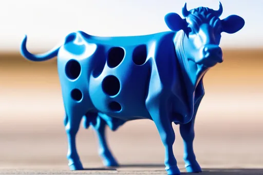 Prompt: 3D printed cows 