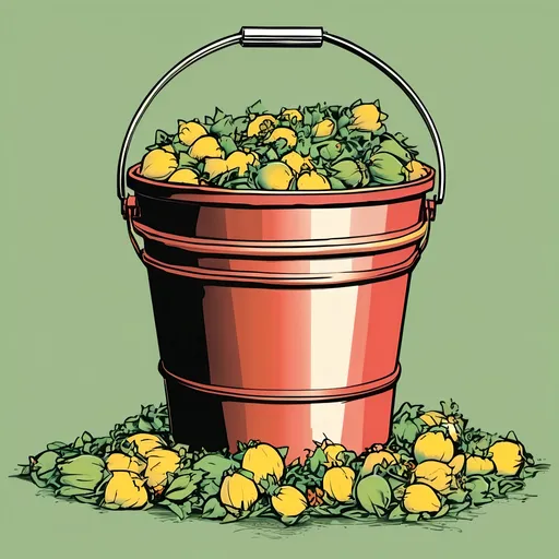 Prompt: Giant bucket of lady culm