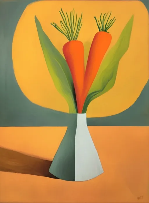Prompt: A carrot in the style of Georgia O’Keefe 