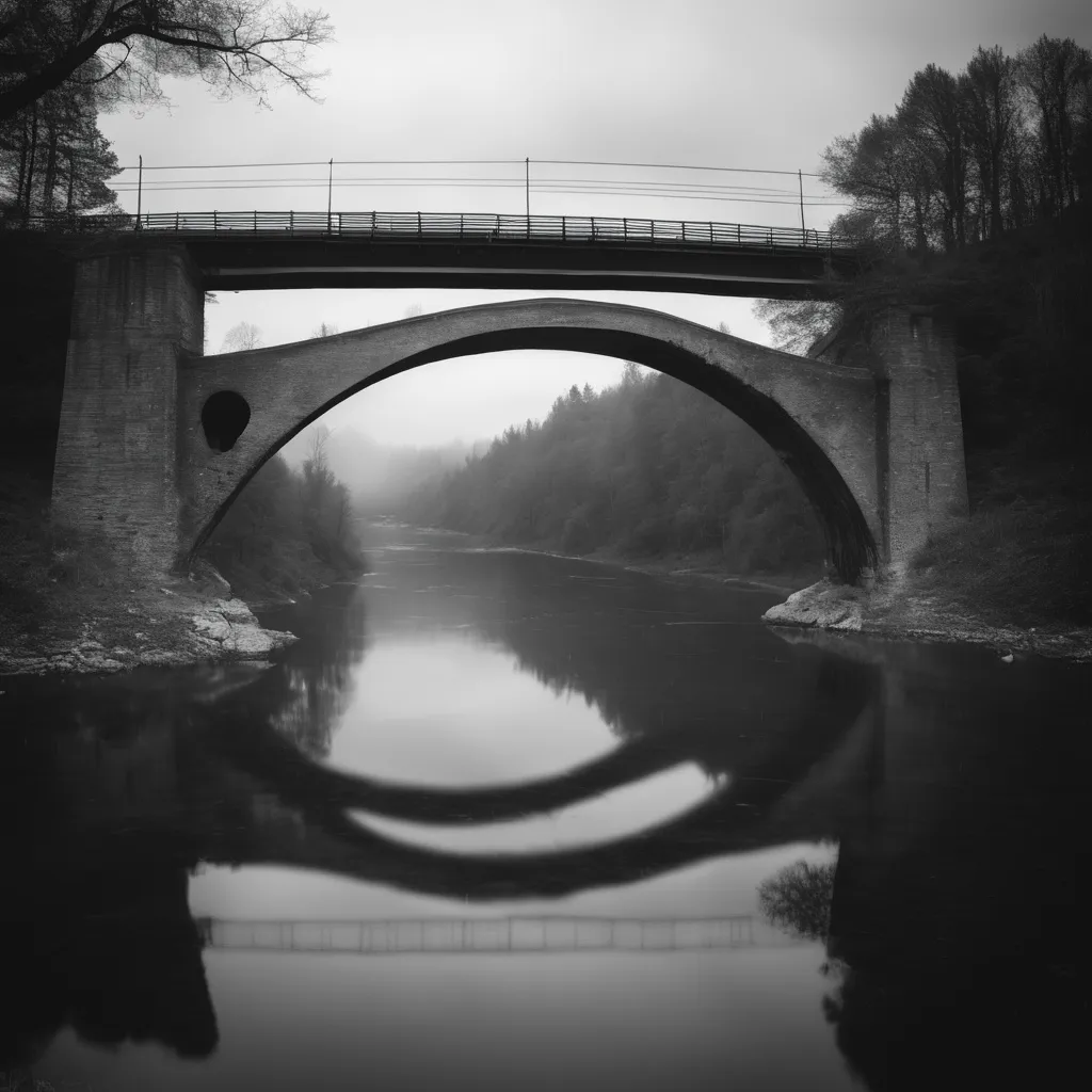 Prompt: Big ghost of a bridge 