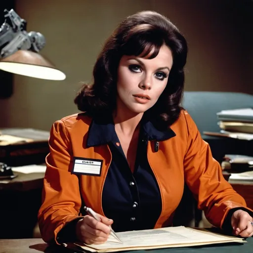 Prompt: Lana Wood in Gore-Tex while glyptodonts send telegrams 