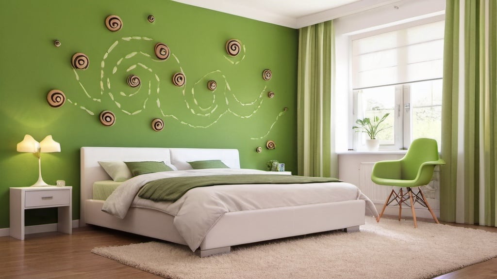 Prompt: Fancy bedroom decorated with snail tracks and mucus 