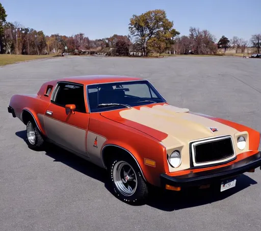 Prompt: 1977 Studebaker Gyrfalcon Steve McQueen Limited Edition, classic American muscle car, 