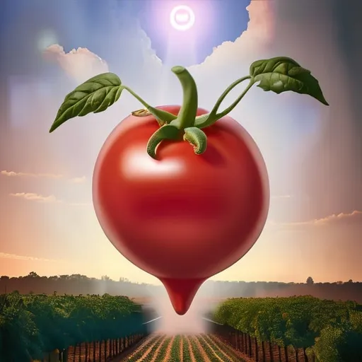 Prompt: Blimp tomato
