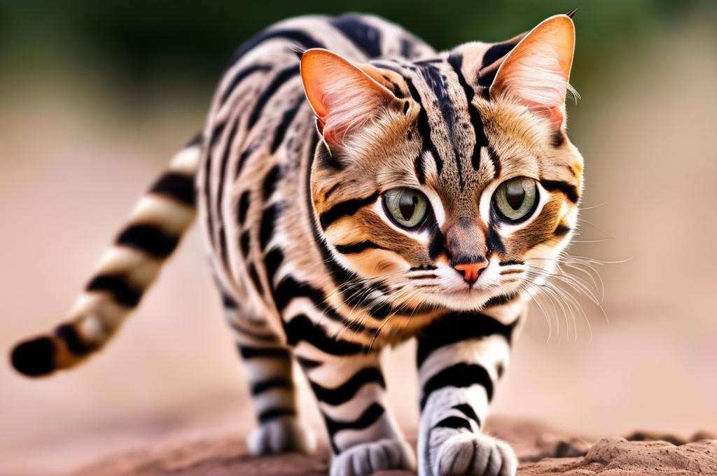 Prompt: LaFey’s web-footed cat Felis telapesia