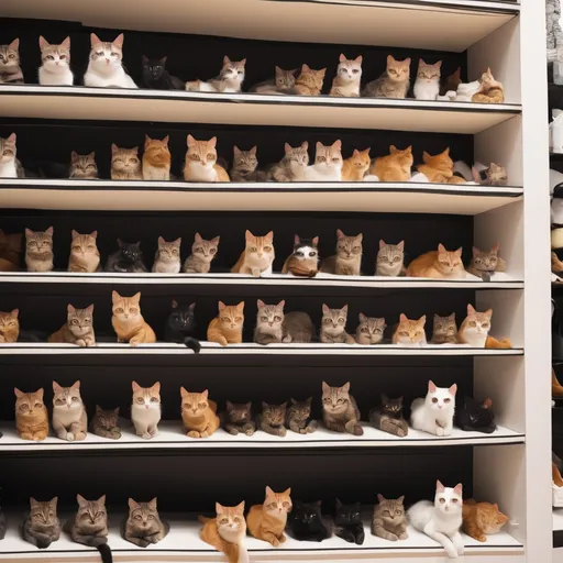 Prompt: shoe store for cats