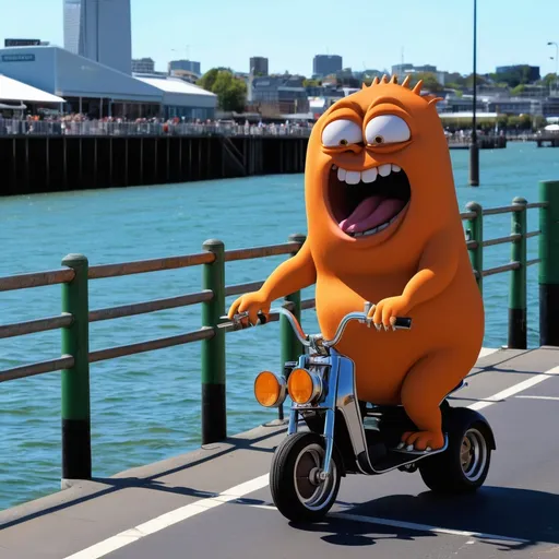 Prompt: Mucus bloogiejuice snarfus wheelie und arse chubs up the wharf What