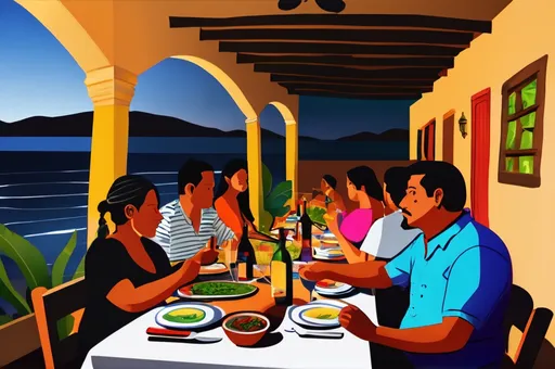 Prompt: Dinner in the land of Nayarit 