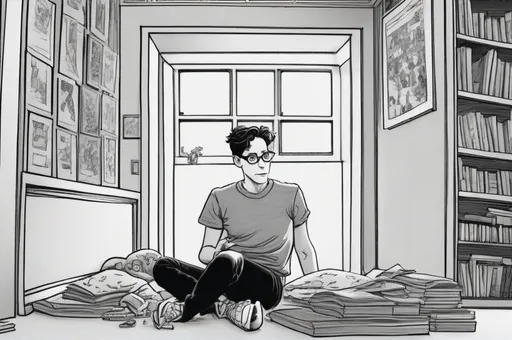 Prompt: Alison Bechdel arrives on the scene and everything is going to be alright 