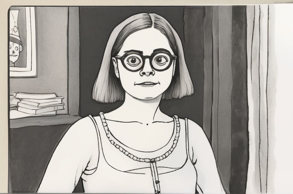 Prompt: Ingrid Jelp as drawn by a drunk Maurice Sendak 